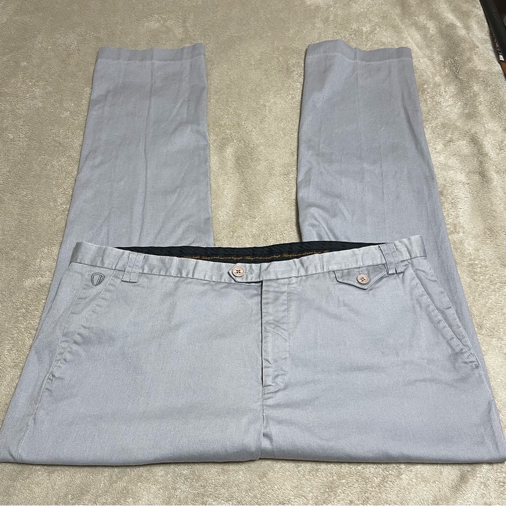 Ben Sherman Chino Pants Mens Size 40x32 Gray Khaki Slim Fit Stretch